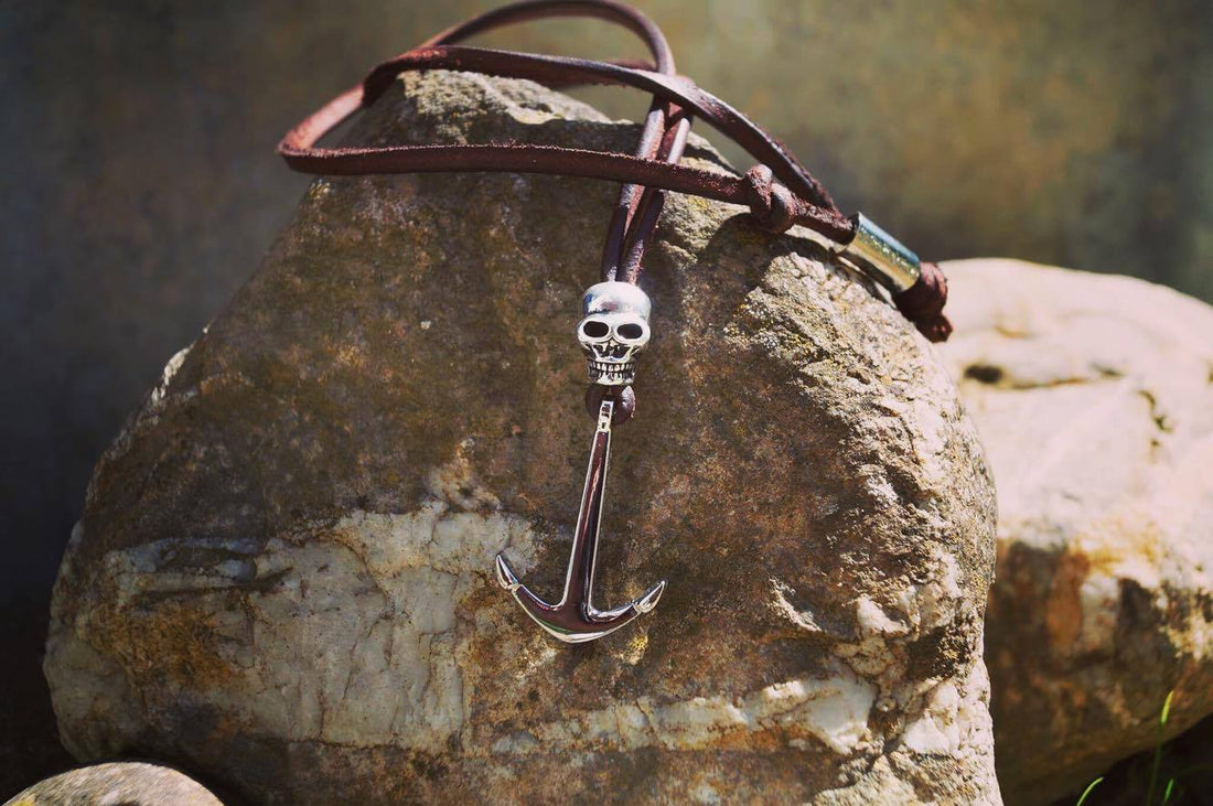 HALSKETTE ANKER SKULL - Swiss Rockstars